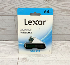 Lexar 64GB Jumpdrive TwistTurn2 USB FLASH DRIVE MEMORY STICK PEN THUMB STORAGE