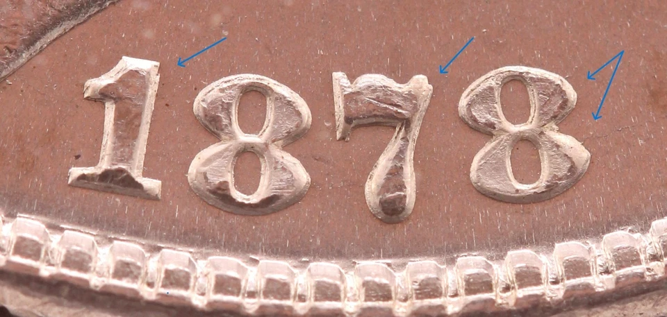 1878 7/8 TF $1 NGC Details "Reverse of 78" VAM 38 7/5 Tail Feather OverStamp - Image 4 of 4