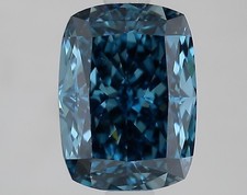 2.04 Ct CUSHION Fancy Vivid Blue IGI Certified Lab Grown CVD Diamond VS1 Clarity