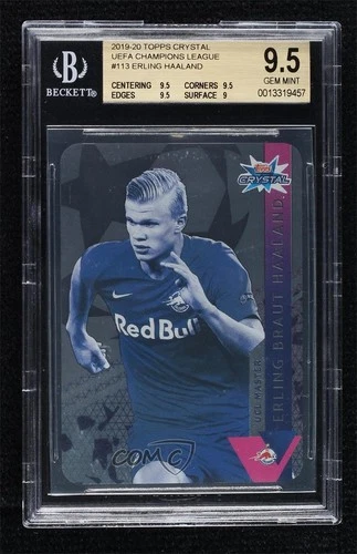 2019-20 Topps Crystal UCL Erling Haaland #113 BGS 9.5 GEM MINT Rookie RC