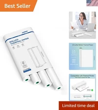 Quick-Dry Letter Size Thermal Printer Paper, 8.5''x11'', 4 Rolls Eco-Friendly