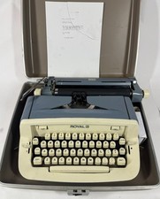 Vintage 1965 Royal Model 890 Blue Portable Manual Typewriter w/ Case WORKS thumbnail