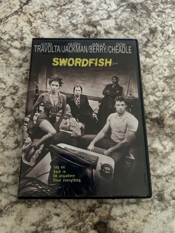 Swordfish (DVD 2001 Action) John Travolta Halle Berry Hugh Jackman (*Nudity) 