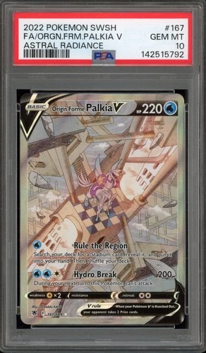 Pokemon Origin Forme Palkia V Astral Radiance Full Alt Art #167 PSA 10 Gem Mint