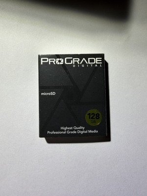 Prograde Digital 128GB microSDXC UHS-II V60 Memory Card (250MBps) Gold Card