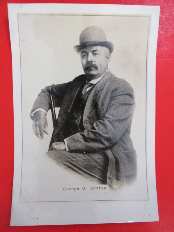 GEORGE SONTAG SILVER GELATIN COWBOY PHOTO PRINT RARE WEST 1800S TRAIN ROBBER EXC