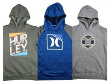 Lof Of 3 Boys Hurley Pullover Hoodie Green Blue Gray Large