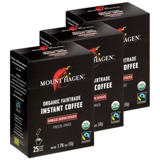 Mount Hagen Organic Fairtrade Instant Coffee Single Serve 1.76 oz 3-Pack 2027 