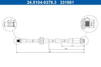 Vorderachse ATE 24.5104-0378.3 Bremsschlauch FüR Abarth,Chrysler,Fiat,Lancia