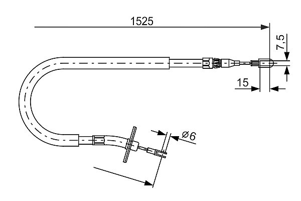 Bosch Seilzug, Feststellbremse Hinten, Links, Rechts U.A. FüR MERCEDES-BENZ, VW-image