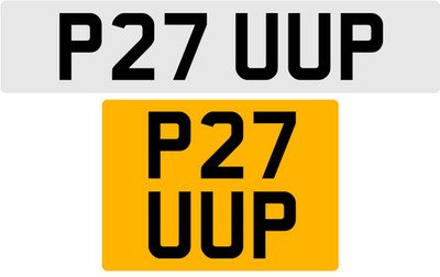 PICK UP TRUCK OLD P REG PREFIX V6 V8 MUD MUK JCB DOG PUP NUMBER PLATE P27 UUP