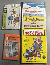 Embroidery, Patterns Sewing Books , Lot of 7. Vintage