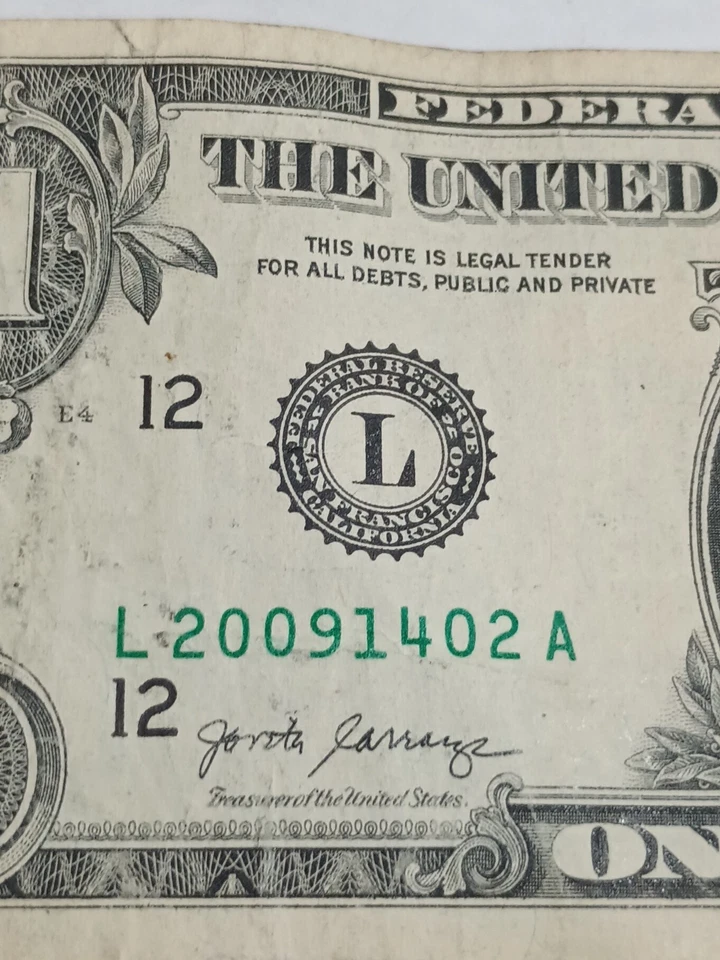 2017 $1 L SAN FRANCISCO BEP VALITINES DAY BIRTHDAY NOTE FEB 14 2009 (L20091402A) - Image 2 of 4