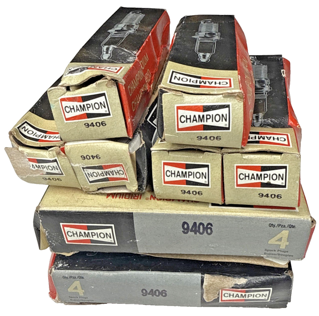 Lot of 14 Champion 9406 Iridium Spark Plugs Made In USA