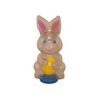Vintage Easter Unlimited Clear Plastic Bunny Rabbit Candy Holder Easter 6" — photo 1