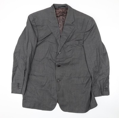 Cortefiel graues Wollsakko Anzugjacke Herren Größe 44 Regular