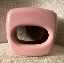 Springs Pink Plastic Glossy Modern Rectangle Tissue Box Cover, Solid Pattern