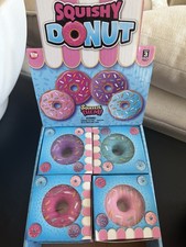 4 Pack Squishy Donut - NEW Sealed Comes In Boxes Removable Frosting - Lot Of 4