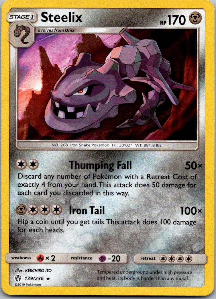 Steelix Holo Rare SM - Cosmic Eclipse 139/236 LP