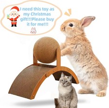 2 in 1 Interactive Rabbit Toy Indoor Scratching Cardboard with Sisal Rope Ball