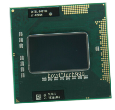 Intel Core i7-820QM 1.73 GHz CPU 4 cores SLBLX Socket G1 1733 MHz Processor