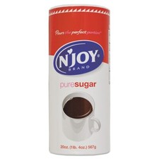 N'Joy Pure Sugar Cane, 20 oz Canister, 6/Pack