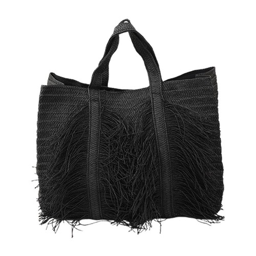 Bolso tejido para mujer de gran capacidad tejido a mano bolso de mano playa vacaciones bolso de hombro - Imagen 5 de 17