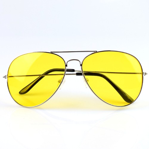Anti Glare Yellow Lens Tinted HD Night Vision Driving Glasses Dazzle