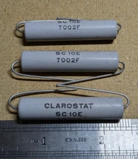 Lot of Three Clarostat SC10E Resistors 70K Ohm, 10 Watt, 5%
