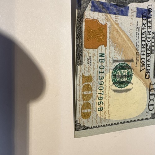 100 Dollar Bill (Miscut/Off Center) 2013 Series Obvious Error Rare - Picture 12 of 19