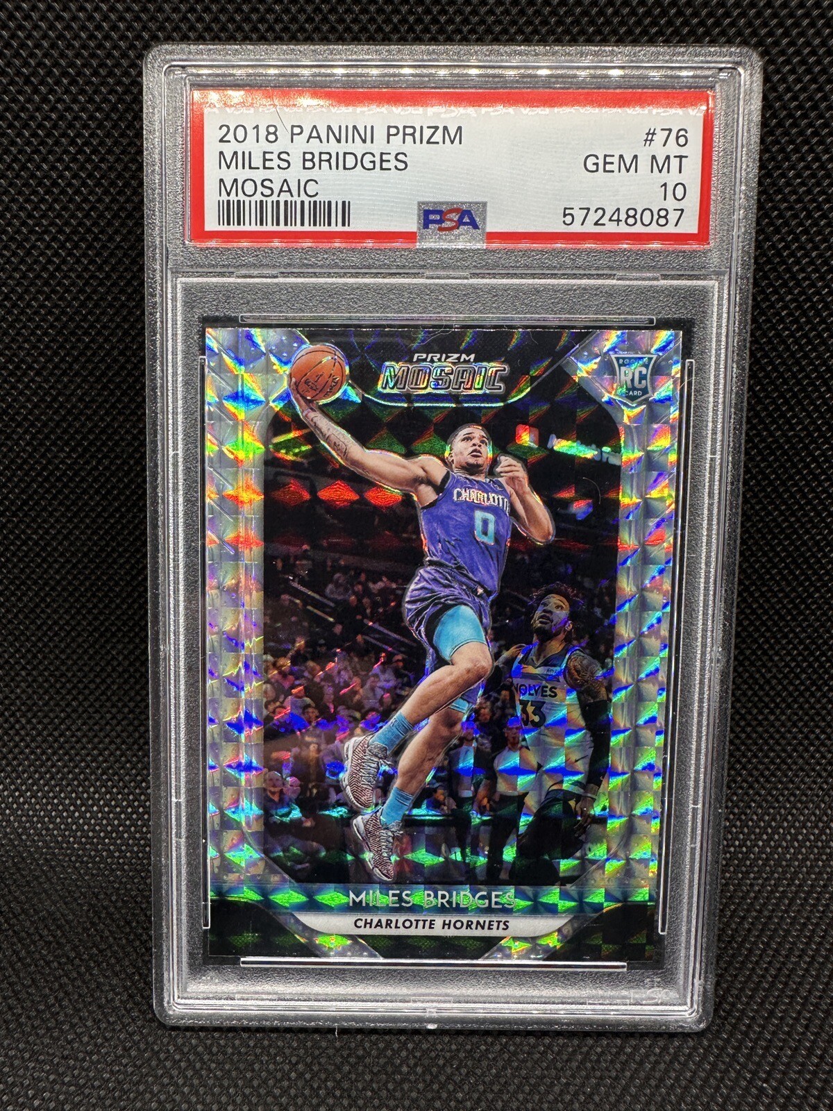 2018-19 Panini Prizm Mosaic Miles Bridges #76 PSA 10 GEM MT Rookie RC