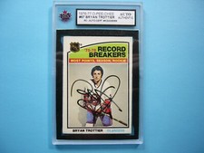 1976/77 O-PEE-CHEE HOCKEY CARD #67 BRYAN TROTTIER RB RC KSA AUTO AUTOGRAPH OPC