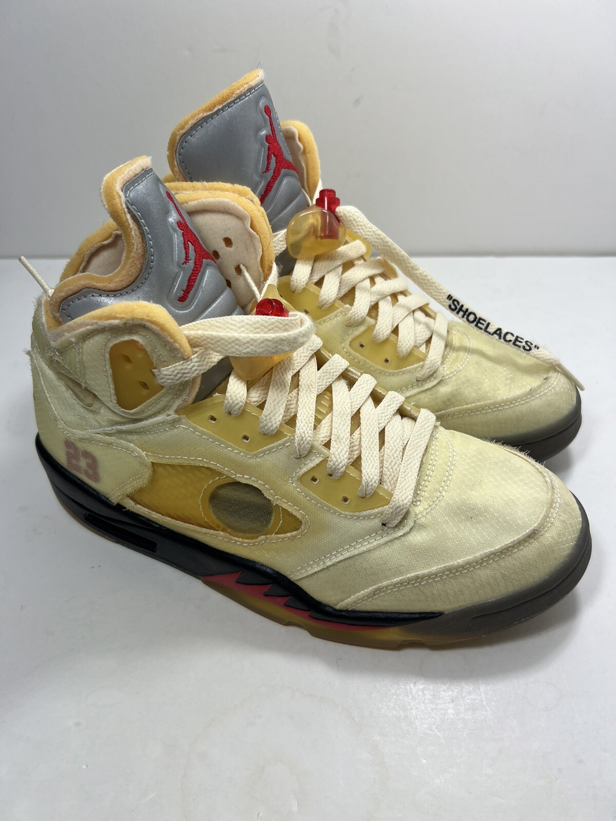 OFF WHITE X NIKE Nike Air Jordan 5 Retro SP x bianco sporco mezza vela DH8565 100 taglia 7 5