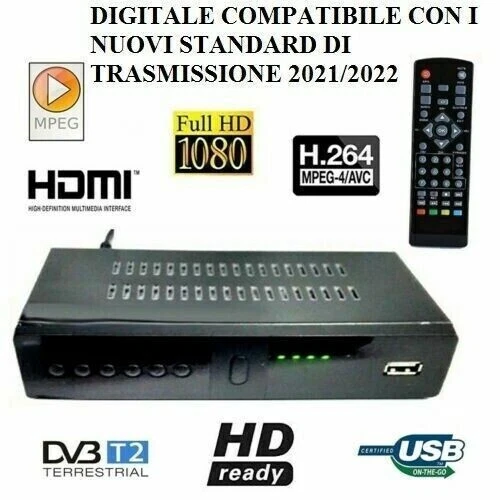 DECODER RICEVITORE DIGITALE TERRESTRE DVB-T3 TV SCART HDMI 1080P REG PVR HD 999 - Immagine 4 di 4