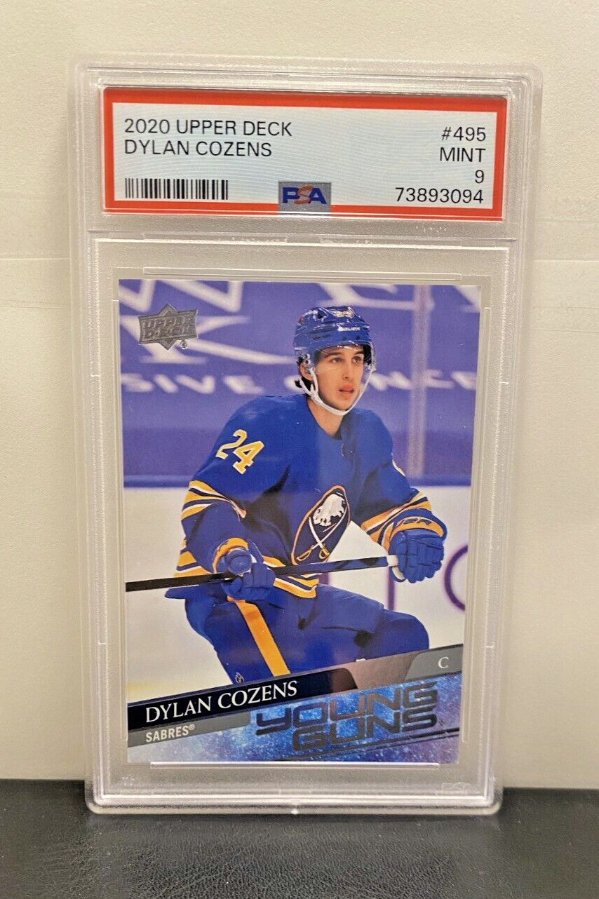 2020-21 Upper Deck Dylan Cozens Young Guns Rookie PSA 9 #495