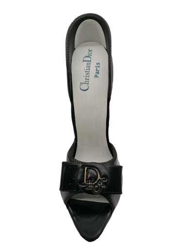 Edible Black Open Toe High Heel Shoe with Bow – Handmade Sugarpaste Cake Topper - Picture 6 of 7