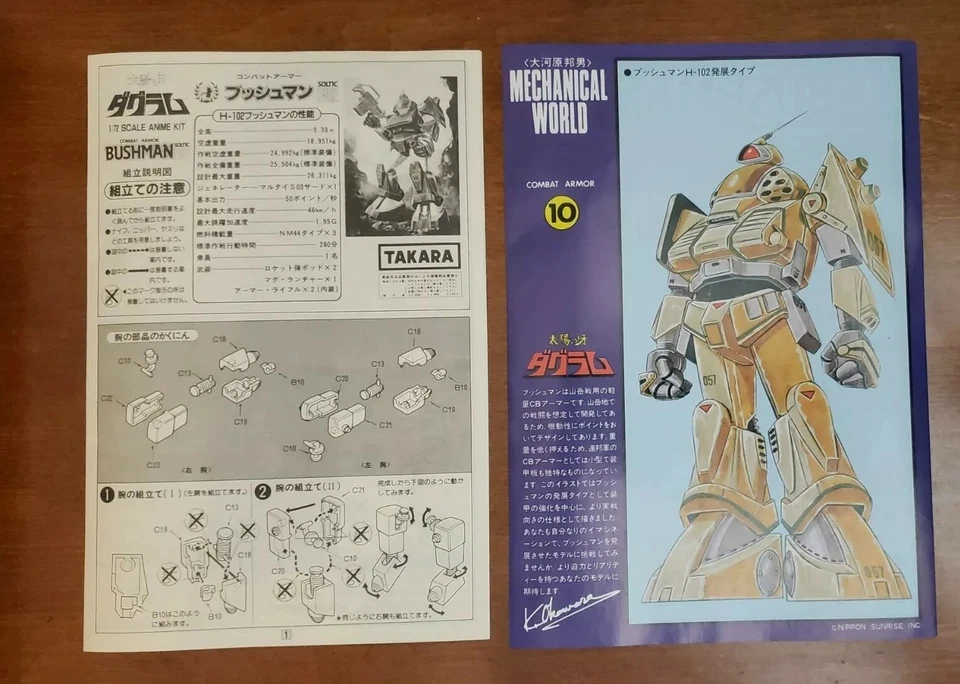 TAKARA SUN FAN COMBAT ARMOR BUSHMAN SOLTIC H-102 1/72 MODEL KIT DOUGRAM VINTAGE - Image 4 of 4