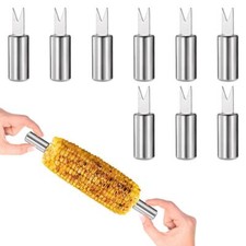 Corn on The Cob Skewers Stainless Steel Corn Cob Holders Kitchen BBQ Tool UK