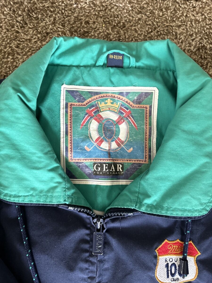Vintage Gear for Sports Full Zip Windbreaker Jacket MEDIUM Vintage Gear for Sports Full Zip Windbreaker Jacket MEDIUM