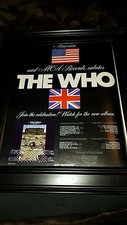 The Who MCA Records Salutes Rare Original Promo Poster Ad Framed!
