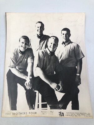 The Brothers Four ~ 1960's Press Photo ~ Music Group Band ITA