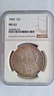 1884 Morgan Silver Dollar MS 62 NGC Rare Date