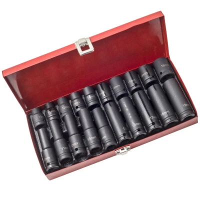 BFO Heavy Duty 1/2 Drive Deep Impact Socket Set Long Reach Wheel Wrench Nut 20PC