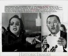 1972 Press Photo Webster Two Hawk & Herb Powless at American Indian meeting, DC