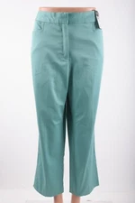 Geoffrey Beene Sport Womans Pants Trousers Size 8 Green Ankle Stretch NWT