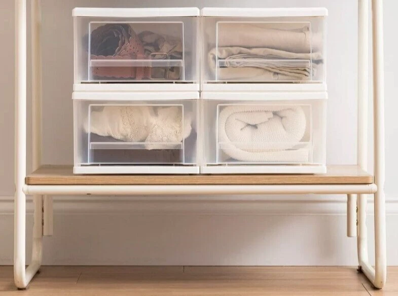 IRIS EE. UU., Pequeño organizador de escritorio compacto de 4 cajones, unidad de escritorio apilable 7 qt Foto 2 de 4