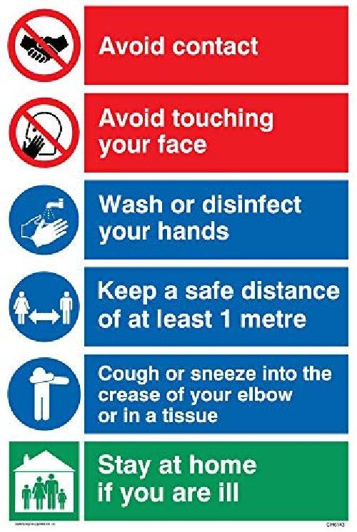 Viking Signs Covid 19 - Targa multipla 1 metro