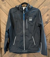 HUK Men's Pursuit Waterproof Wind-Resistant Hooded Full Zip Jacket Black Size S