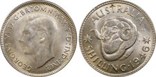 AUSTRALIA 1946 SHILLING PCGS GRADED MS63 COIN