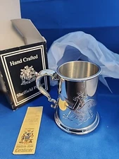Anheuser-Busch Vintage Pewter Tankard Sheffield Mug A&B Hand Crafted Bud ABS02